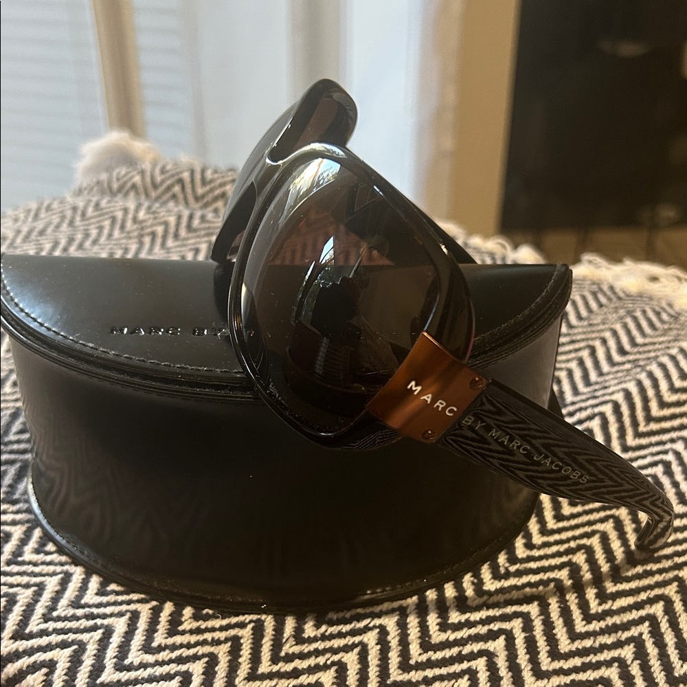 Marc Jacobs Black and Gold Sunglasses